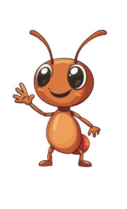 Cute Cartoon Ant Waving Vinyl Car Decal Sticker – Waterproof & UV-Resistant 4.0" Cute Cartoon Ant Waving Vinyl Car Decal Sticker – Waterproof & UV-Resistant 4.0"