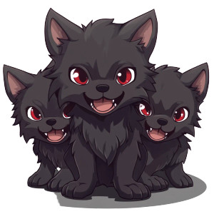 Cute Cerberus Vinyl Car Decal Sticker – Waterproof & UV-Resistant 4.0" Cute Cerberus Vinyl Car Decal Sticker – Waterproof & UV-Resistant 4.0"