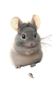 Cute Chinchilla Wooden Perch Vinyl Car Decal Sticker – Waterproof & UV-Resistant 4.0"