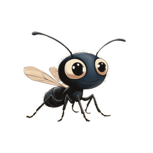 Cute Ebony Ant Vinyl Car Decal Sticker – Waterproof & UV-Resistant 4.0"