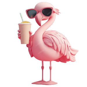 Cute Flamingo Sunglasses Drink Vinyl Car Decal Sticker – Waterproof & UV-Resistant 4.0" Cute Flamingo Sunglasses Drink Vinyl Car Decal Sticker – Waterproof & UV-Resistant 4.0"