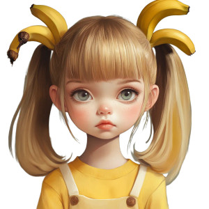 Cute Girl Bananas Cartoon Vinyl Car Decal Sticker – Waterproof & UV-Resistant 4.0" Cute Girl Bananas Cartoon Vinyl Car Decal Sticker – Waterproof & UV-Resistant 4.0"