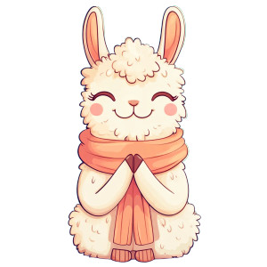 Cute Kawaii Spiritual Lama Vinyl Car Decal Sticker – Waterproof & UV-Resistant 4.0" Cute Kawaii Spiritual Lama Vinyl Car Decal Sticker – Waterproof & UV-Resistant 4.0"