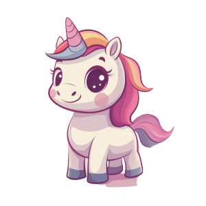 Cute Little Unicorn Vinyl Car Decal Sticker – Waterproof & UV-Resistant 4.0"