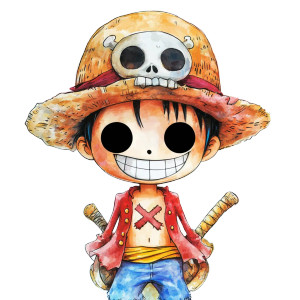 Cute One Piece Anker Funny Vinyl Car Decal Sticker – Waterproof & UV-Resistant 4.0"