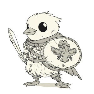 Cute Pidgeon Warrior Disney Vinyl Car Decal Sticker – Waterproof & UV-Resistant 4.0"