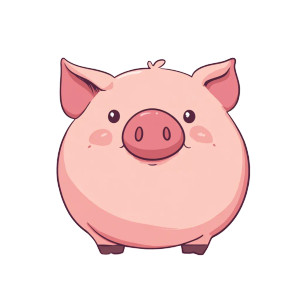 Cute Pig Illustration Vinyl Car Decal Sticker – Waterproof & UV-Resistant 4.0" Cute Pig Illustration Vinyl Car Decal Sticker – Waterproof & UV-Resistant 4.0"