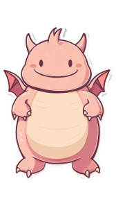 Cute Relaxed Dragon Sticker Vinyl Car Decal Sticker – Waterproof & UV-Resistant 4.85"