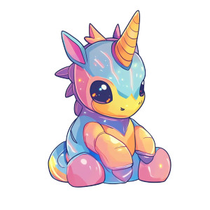 Cute Sitting Unicorn White Vinyl Car Decal Sticker – Waterproof & UV-Resistant 4.0"