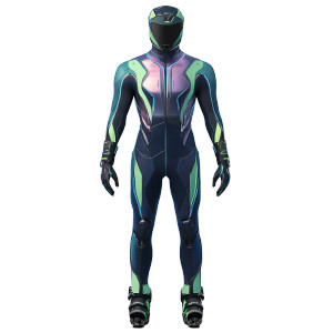 Cyberpunk Techy Ski Suit Vinyl Car Decal Sticker – Waterproof & UV-Resistant 4.0"
