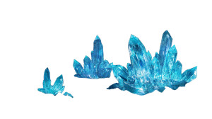 Dark Cave Blue Crystals Vinyl Car Decal Sticker – Waterproof & UV-Resistant 7.14"