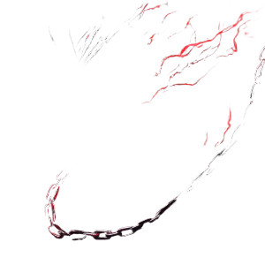 Dark Creature Red Highlights Vinyl Car Decal Sticker – Waterproof & UV-Resistant 4.0"