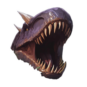 Dinosaur Sharp Tooth League Vinyl Car Decal Sticker – Waterproof & UV-Resistant 4.0"