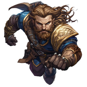 Dwarf Rogue Action Vinyl Car Decal Sticker – Waterproof & UV-Resistant 4.0"