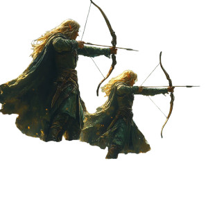 Elven Archers Wooden Tower Vinyl Car Decal Sticker – Waterproof & UV-Resistant 4.0"