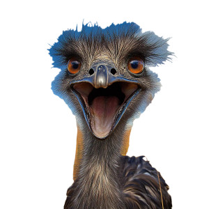 Emu Natural Habitat Smiling Vinyl Car Decal Sticker – Waterproof & UV-Resistant 4.0" Emu Natural Habitat Smiling Vinyl Car Decal Sticker – Waterproof & UV-Resistant 4.0"