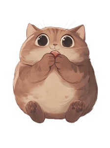 Fat Cat Eating Cartoon Vinyl Car Decal Sticker – Waterproof & UV-Resistant 4.0" Fat Cat Eating Cartoon Vinyl Car Decal Sticker – Waterproof & UV-Resistant 4.0"