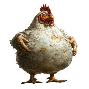 Fat Chicken Three Wings Legs Vinyl Car Decal Sticker – Waterproof & UV-Resistant 4.0"