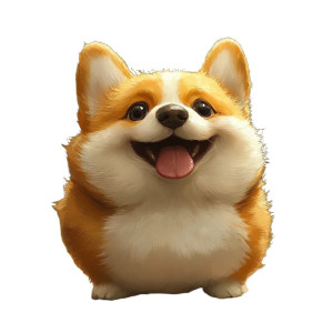 Fat Corgi Vinyl Car Decal Sticker – Waterproof & UV-Resistant 4.0"