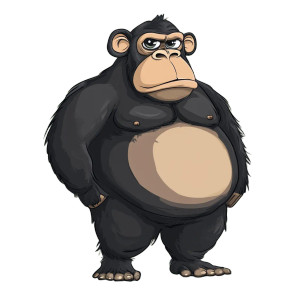 Fat Sensey Monkey Meme Vinyl Car Decal Sticker – Waterproof & UV-Resistant 4.0"