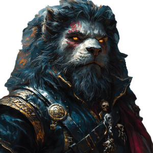 Fierce Leonin Captain Portrait Vinyl Car Decal Sticker – Waterproof & UV-Resistant 4.0"