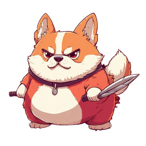 Fighting Corgi Cute Fat Vinyl Car Decal Sticker – Waterproof & UV-Resistant 4.0"