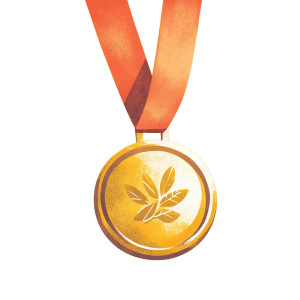 First Place Gold Medal Vinyl Car Decal Sticker – Waterproof & UV-Resistant 4.0"