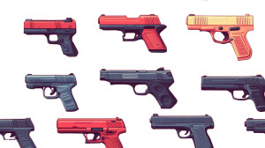 Fortnite Guns Pattern Vinyl Car Decal Sticker – Waterproof & UV-Resistant 7.14"