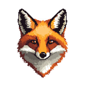 Fox Head Logo 8Bit Vinyl Car Decal Sticker – Waterproof & UV-Resistant 4.0"