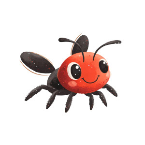 Friendly Ant Star Vinyl Car Decal Sticker – Waterproof & UV-Resistant 4.0"