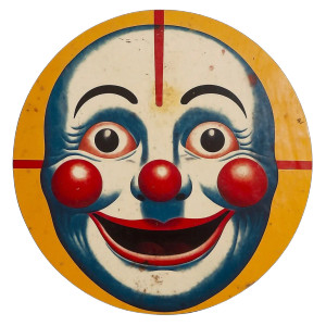 1920S Clown Face Tin Toy Vinyl Car Decal Sticker – Waterproof & UV-Resistant 4.0"