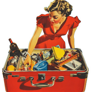 1950S Poster Woman Packing Vinyl Car Decal Sticker – Waterproof & UV-Resistant 4.0" 1950S Poster Woman Packing Vinyl Car Decal Sticker – Waterproof & UV-Resistant 4.0"