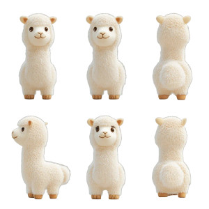 2024 Plush Alpaca Views Vinyl Car Decal Sticker – Waterproof & UV-Resistant 4.0"