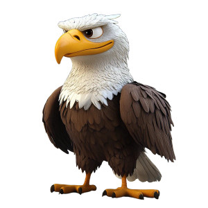 3D Cartoon Eagle Vinyl Car Decal Sticker – Waterproof & UV-Resistant 4.0"