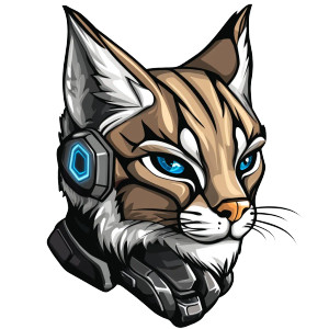 3D Lynx Robotic Head Vinyl Car Decal Sticker – Waterproof & UV-Resistant 4.0"