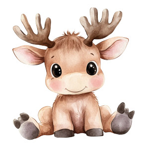 Adorable Baby Moose Watercolor Vinyl Car Decal Sticker – Waterproof & UV-Resistant 4.0" Adorable Baby Moose Watercolor Vinyl Car Decal Sticker – Waterproof & UV-Resistant 4.0"