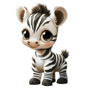 Adorable Baby Zebra Dnd Vinyl Car Decal Sticker – Waterproof & UV-Resistant 4.0"
