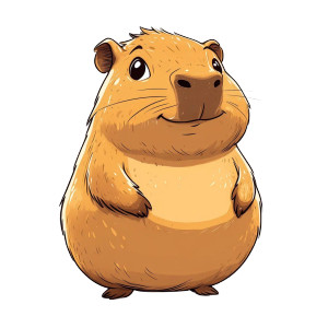 Adorable Cartoon Capybara Vinyl Car Decal Sticker – Waterproof & UV-Resistant 4.0"