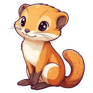 Adorable Stoat Sticker Vinyl Car Decal Sticker – Waterproof & UV-Resistant 4.0" Adorable Stoat Sticker Vinyl Car Decal Sticker – Waterproof & UV-Resistant 4.0"