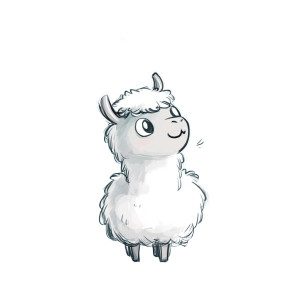 Alpaca Dreaming Sketch Vinyl Car Decal Sticker – Waterproof & UV-Resistant 4.0"