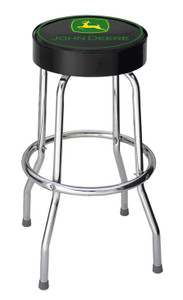 Enhance Your Garage with John Deere Stool | Durable Vinyl Seat, Non-Swivel, Chrome-Plated Legs Enhance Your Garage with John Deere Stool | Durable Vinyl Seat, Non-Swivel, Chrome-Plated Legs