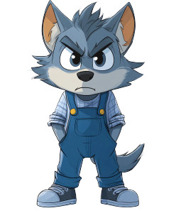 Angry Wolf Overalls Vinyl Car Decal Sticker – Waterproof & UV-Resistant 4.0" Angry Wolf Overalls Vinyl Car Decal Sticker – Waterproof & UV-Resistant 4.0"