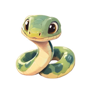 Anime Snake Seres Cute Vinyl Car Decal Sticker – Waterproof & UV-Resistant 4.0"