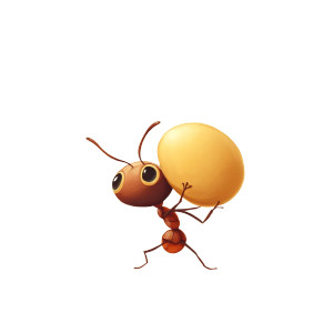 Ant Carrying Soybean Vinyl Car Decal Sticker – Waterproof & UV-Resistant 4.0"