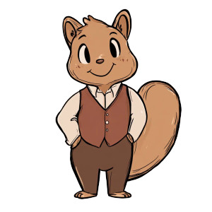 Anthropomorphic Male Squirrel Crimson Vest Vinyl Car Decal Sticker – Waterproof & UV-Resistant 4.0" Anthropomorphic Male Squirrel Crimson Vest Vinyl Car Decal Sticker – Waterproof & UV-Resistant 4.0"