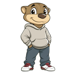 Anthropomorphic Otter Cartoon Vinyl Car Decal Sticker – Waterproof & UV-Resistant 4.0" Anthropomorphic Otter Cartoon Vinyl Car Decal Sticker – Waterproof & UV-Resistant 4.0"