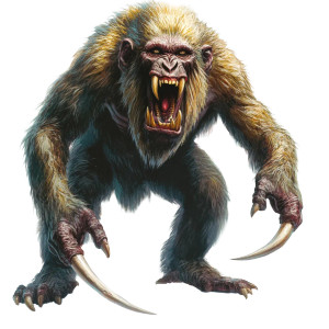 Ape Monster Mandrill Tusks Vinyl Car Decal Sticker – Waterproof & UV-Resistant 4.0"