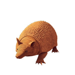 Armadillo Desert Road Vinyl Car Decal Sticker – Waterproof & UV-Resistant 4.0"