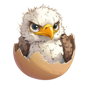 Baby Eagle Eggshell Cartoon Vinyl Car Decal Sticker – Waterproof & UV-Resistant 4.0" Baby Eagle Eggshell Cartoon Vinyl Car Decal Sticker – Waterproof & UV-Resistant 4.0"