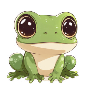 Baby Frog Kawaii White Vinyl Car Decal Sticker – Waterproof & UV-Resistant 4.0" Baby Frog Kawaii White Vinyl Car Decal Sticker – Waterproof & UV-Resistant 4.0"